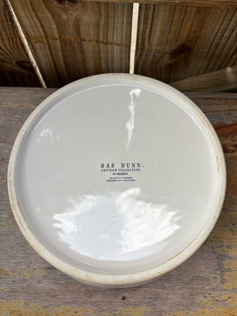 Rae Dunn Artisan Collection Red & White Drink Up Large Pet Water Bowl 8” - Picture 6 of 8